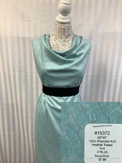 15372 Heather Tweed Knit Aqua Dust