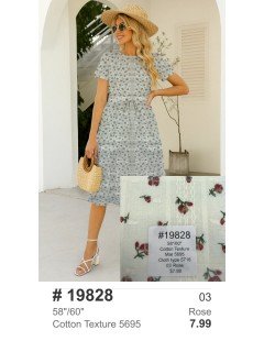 19828 Cotton Texture 5695 Rose