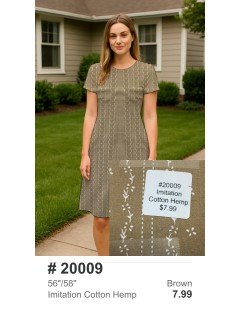 20009 Imitation Cotton Hemp Brown