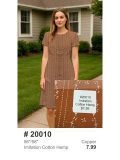 20010 Imitation Cotton Hemp Copper