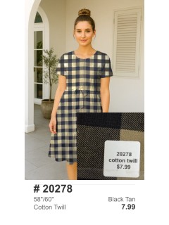 20278 Cotton Twill Black Tan