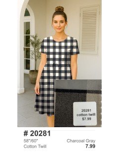 20281 Cotton Twill Charcoal Gray 20281 Cotton Twill Charcoal Gray