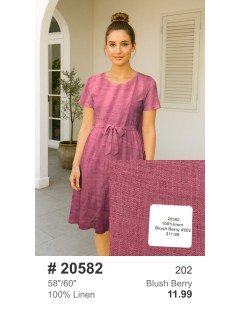 20582 100% Linen Blush Berry 20582 100% Linen Blush Berry