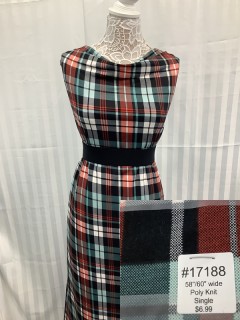 17188 Single Red Green Black