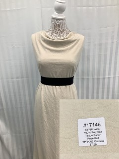 17146 Tissue Paper Rose Knit Oatmeal Tan
