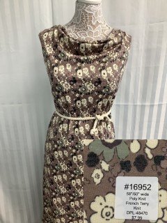 16952 French Terry Knit Mauve Green