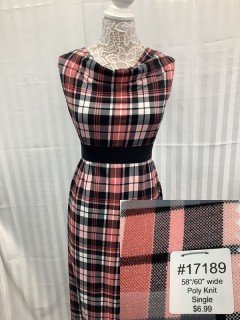 17189 Single Pink Black White