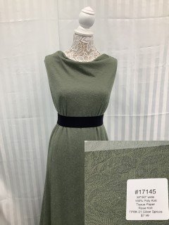 17145 Tissue Paper Rose Knit Silver Spruce Olive Grey