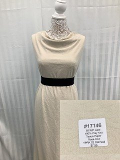 17146 Tissue Paper Rose Knit Oatmeal Tan