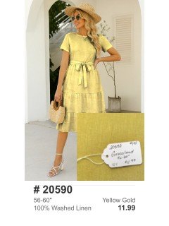 20590 100% Washed Linen Yellow Gold 20590 100% Washed Linen Yellow Gold
