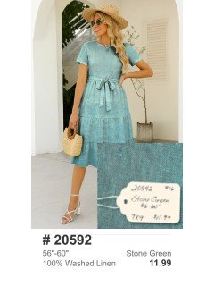 20592 100% Washed Linen Stone Green 20592 100% Washed Linen Stone Green