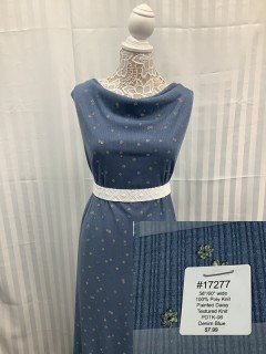17277 Painted Daisy Textured Knit Denim Blue