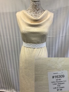 16309 Linen Jaquard Knit Cream