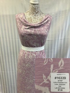 16339 Linen Jaquard Knit Orchid, Mountbatten Pink