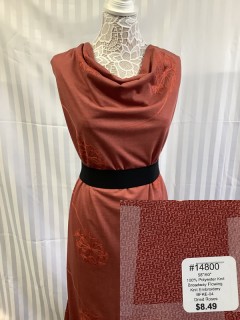 14800 Broadway Flowering Knit Embroidery Dried Roses