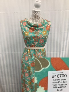 16700 Terry Fuzz Dot Green Orange