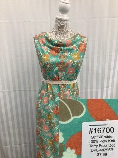16700 Terry Fuzz Dot Green Orange
