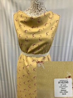 16298 Washed Linen / Rayon Blend Yellow