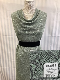 14981 Summer Wind Swirl Knit Fuzz Mint