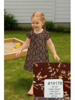 19178 Cotton Blend Brown Floral