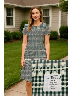 19330 Poly Rayon Gingham