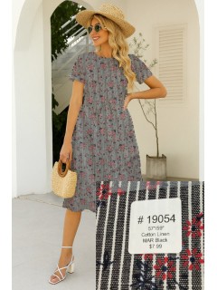 19054 Cotton Linen Black