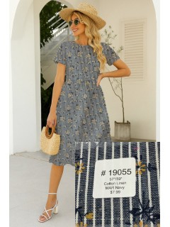 19055 Cotton Linen MAR Navy