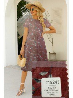19243 Poly Knit Muted Floral
