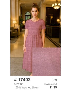 17402 100% Washed Linen Rosewood 17402 100% Washed Linen Rosewood
