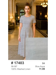 17403 100% Washed Linen Blue Aqua 17403 100% Washed Linen Blue Aqua