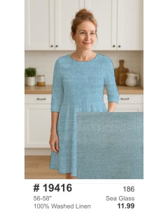 19416 100% Washed Linen Sea Glass 19416 100% Washed Linen Sea Glass