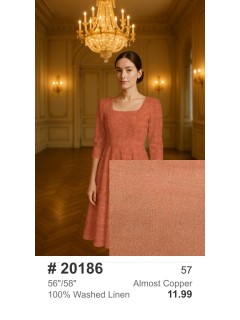 20186 100% washed linen Almost Copper 20186 100% washed linen Almost Copper