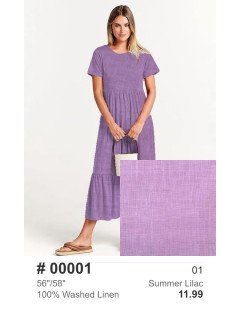 00001 100% Washed Linen Summer Lilac 00001 100% Washed Linen Summer Lilac