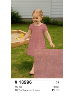 18996 100% Washed Linen Rose 18996 100% Washed Linen Rose