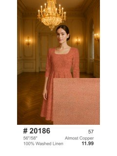 20186 100% washed linen Almost Copper 20186 100% washed linen Almost Copper