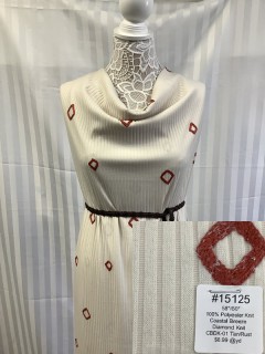 15125 Coastal Breeze Diamond Knit Tan Rust