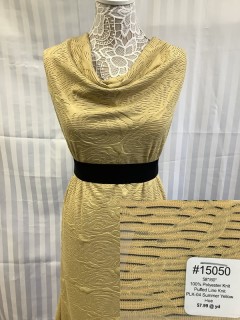 15050 Puffed Line Knit Summer Yellow