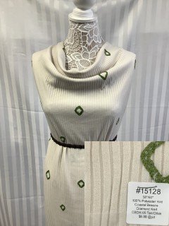 15128 Coastal Breeze Diamond Knit Tan Olive