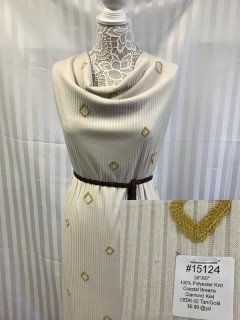 15124 Coastal Breeze Diamond Knit Tan Gold