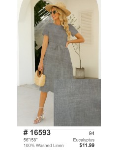 16593 100% Washed Linen Eucalyptus 16593 100% Washed Linen Eucalyptus