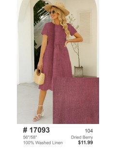 17093 100% Washed Linen Dried Berry 17093 100% Washed Linen Dried Berry