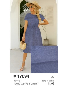 17094 100% Washad Linen Night Wind 17094 100% Washad Linen Night Wind