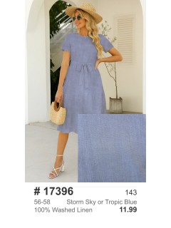 17396 100% Washed Linen Storm Sky or Tropic Blue 17396 100% Washed Linen Storm Sky or Tropic Blue