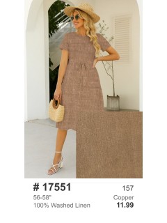 17551 100% Washed Linen Copper 17551 100% Washed Linen Copper