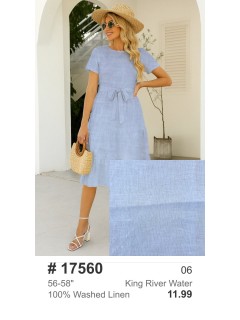 17560 100% Washed Linen King River Water 17560 100% Washed Linen King River Water