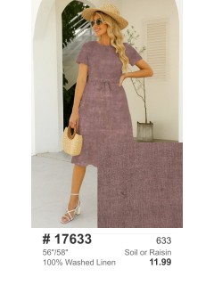 17633 100% Washed Linen Soil or Raisin 17633 100% Washed Linen Soil or Raisin