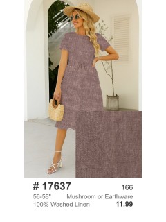 17637 100% Washed Linen Mushroom or Earthware 17637 100% Washed Linen Mushroom or Earthware