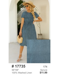 17735 100% Washed Linen Spruce 17735 100% Washed Linen Spruce