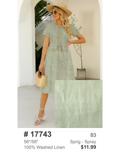 17743 100% Washed Linen Sprig - Spray 17743 100% Washed Linen Sprig - Spray