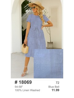 18069 100% Washed Linen Blue Bell 18069 100% Washed Linen Blue Bell